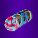 Cinzeiro Redondo Silicone SquadaFum Tie Dye Sortido