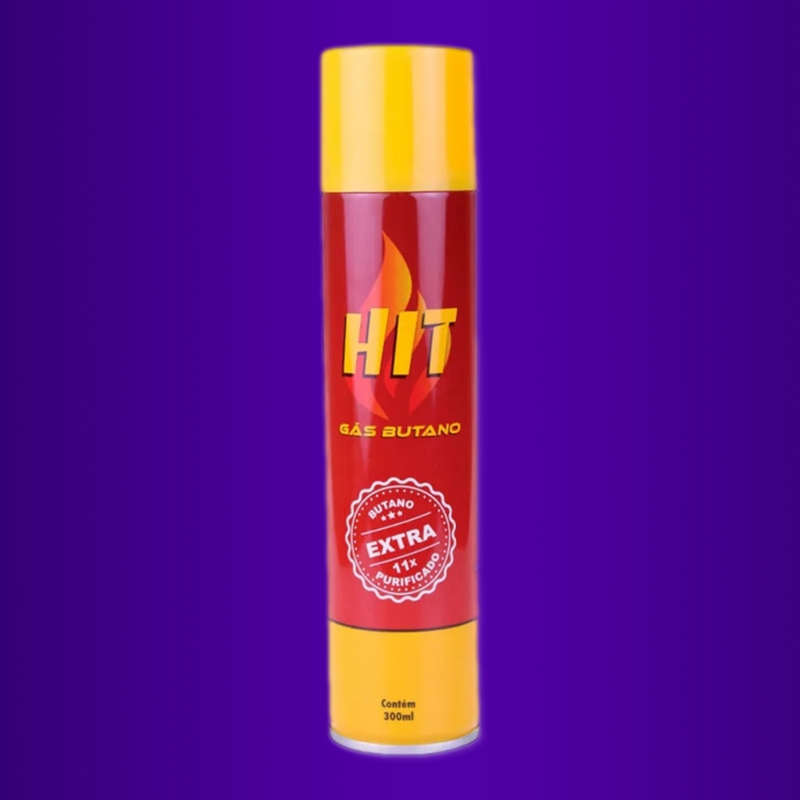 Gás HIT 300ml para Isqueiro e Maçarico