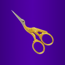 Tesoura Pássaro Cortador Dourada