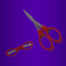 Tesoura Dobrável Aço Inox  Vermelha