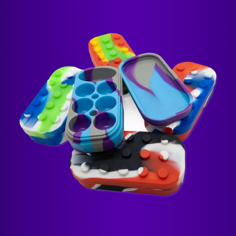 Slick Container Lego De Silicone Potinho 34ml 7 Partições Sortido
